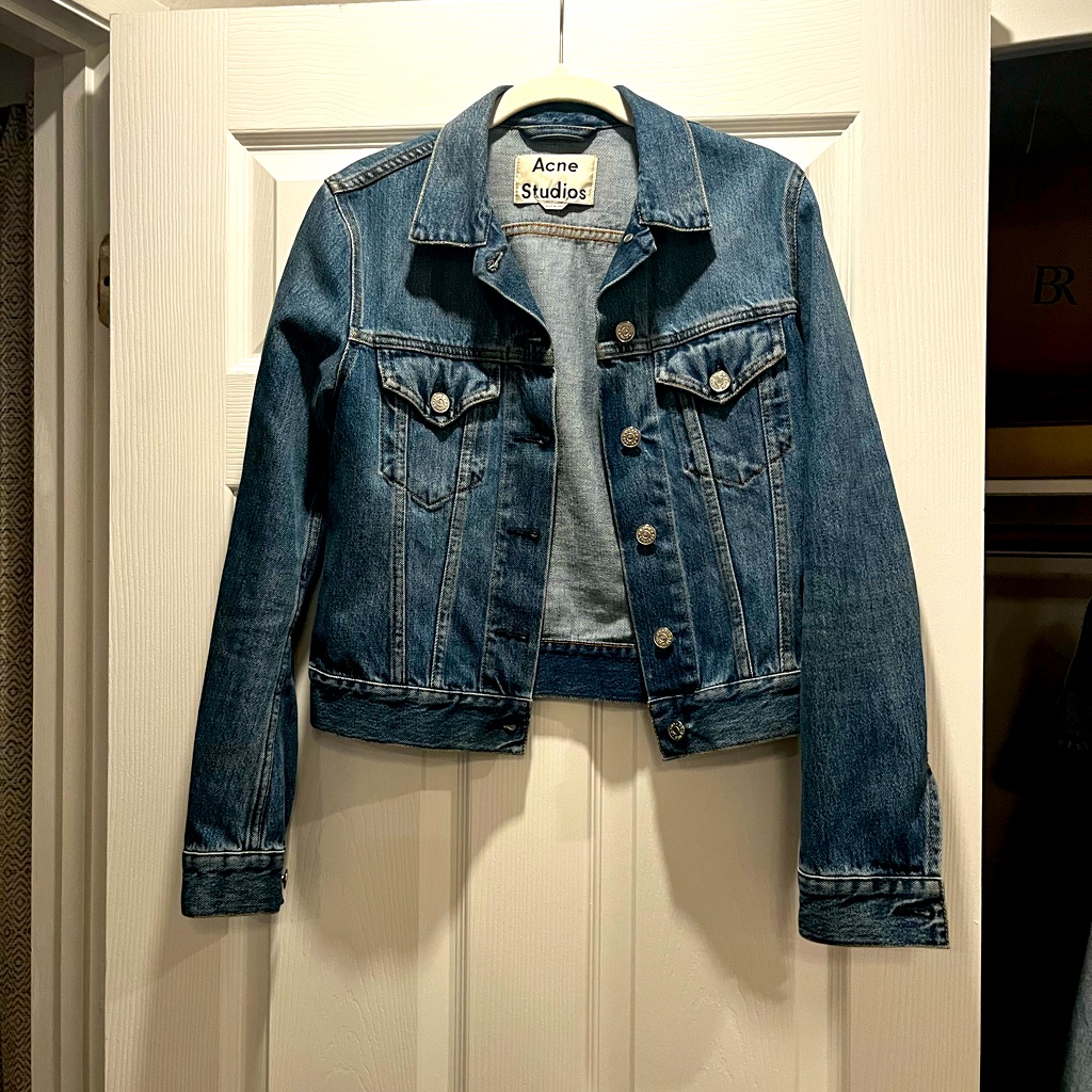 Acne Studios Denim Jacket Relaxed Fit In Indigo. Size Sm (Eu: 34). Worn Once.